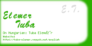 elemer tuba business card